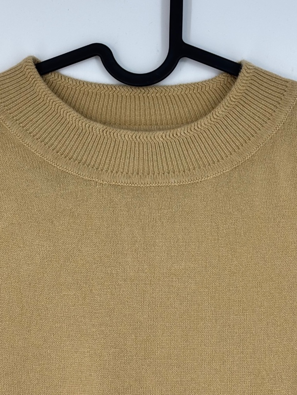 Sag Harbor Womens Large Mock Neck Sweater Camel Fine Gauge Long Sleeve Vintage - Picture 3 of 9